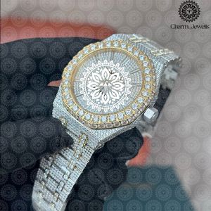 Charm Jewells Montre pour femme en or rose et diamants, boîtier rond de 38 mm, en acier inoxydable, mode luxe, analogique, à quartz, fermoir pliant - Product Image 2