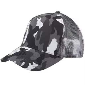 Gorra de camionero personalizada de malla de alta calidad, ajustable, con visera plana, estilo vintage, retro, clásico, deportivo - Product Image 1