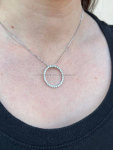 Pendentif coeur en diamant cultivé en laboratoire en or 14 carats pour femmes à la mode 18K IGI/GIA certifié fiançailles mariage mode pendentifs breloques - Product Image 3