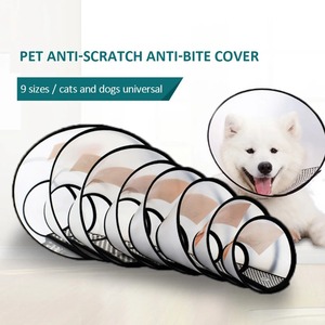 Anti-Scratch Anti-Bite Elizabeth <b>Collar</b> for Pet Protection Plastic Cone Animal Pattern Scarf Decoration for Cat <b>Dog</b> Grooming - Product Image 2
