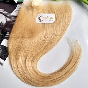 Sun Hair Company-Extensions de cheveux humains vietnamiens blonds lisses et soyeux, perruques de tissage de cheveux bruts à dentelle frontale HD - Product Image 3