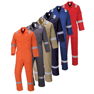 High Quality Class 2 <b>Waterproof</b> Anti-Static Flame Resistant Reflective Safety Coverall Boiler Suit <b>Work</b> 100% Polyester Material - Product Image 1