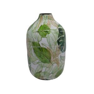 Nouveauté : Vase à fleurs artisanal vert, décoration de table pour la maison, les hôtels, les mariages, parfait pour les mariages en bord de mer, en gros - Product Image 1