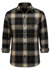 Chemise en flanelle à carreaux à manches longues pour homme, 100% coton, boutonnée, décontractée, vêtements de travail, tissu respirant et doux, pour l'automne - Product Image 3