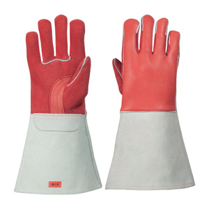 ถุงมือเชื่อมหนังวัวแท้และหนังแยกชั้น สำหรับเชื่อมแบบ TIG/MIG ทนความร้อน ทนไฟ สำหรับงานบาร์บีคิว บุซับในนุ่ม ถุงมือเชื่อม TIG - Product Image 4