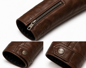 Premium Genuine Leather Stand Collar High Street <b>Jacket</b> Men Custom Motorcycle <b>Biker</b> Bomber <b>Vintage</b> Winter Outerwear - Product Image 4