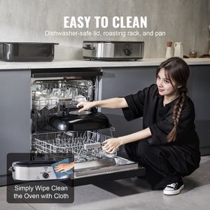 Forno Elettrico da Banco da 18 QT con Coperchio Autoriscaldante, 1450W, Funzioni Scongelamento e Mantenimento Caldo per Arrosto di Tacchino - Product Image 6