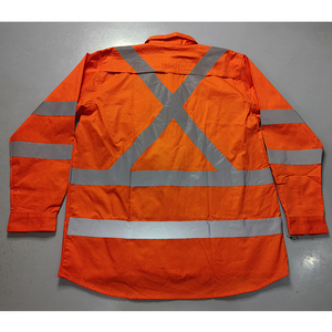 High Quality 878 Customized Logo <b>Sunscreen</b> UPF 50+ AS/NZS 4602.1 100% Cotton High Visibility Safety Shirts for Men 2026 OEM - Product Image 6