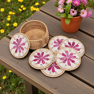 Creative Classic Rattan Tea Coaster Insulation Mat Coaster Eco-Friendly Heat Resistant <b>table</b> <b>Protector</b> Placemats - Product Image 6