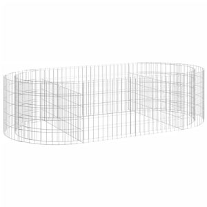 Bac à plantes surélevé en gabion de fer galvanisé 78,7x39,4x19,7 pouces pour la plantation de légumes et de fleurs dans le jardin - Product Image 4