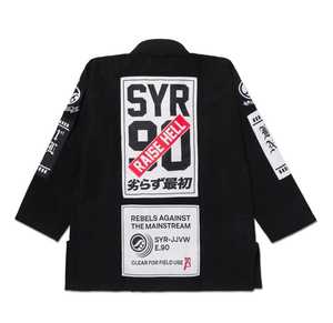 Uniformes de Jiu-Jitsu Brésilien (BJJ) avec broderie de logo personnalisée, cordons de serrage, bleu marine, 100% coton Ripstop 460g, unisexe, style pakistanais - Product Image 2