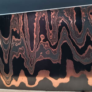 Cuchillo de cocina estilo Santoku con patrón de cobre damasco y mango decorativo, cuchillo de cocina profesional para expertos culinarios. - Product Image 4