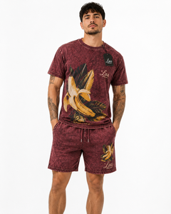 New Arrival Best Fashion Men Acid Wash Sumer <b>set</b> Casual Wear High Waist Solid Color 100% Cotton Breathable Quick Dry Summerset - Product Image 4