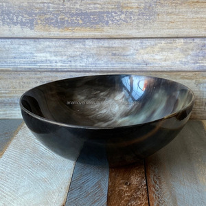 ชามโชว์ควายฮอร์นแบบเรียบง่ายบ้านและร้านอาหารจานเสิร์ฟแบบธรรมชาติ - Product Image 1