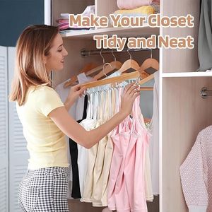 Confezione da 2 Appendiabiti Premium in Legno per Canotte e Reggiseni, 40 Ganci Pieghevoli con Design Girevole a 360 Gradi, Organizzatore per Armadio - Product Image 2