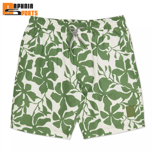 Bañadores de hombre sin tirantes con logo personalizado, shorts de playa con forro de malla, shorts de tabla casuales de secado rápido con estampado frontal por transferencia térmica de 5 pulgadas - Product Image 1