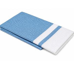 Serviette en bambou premium, ultra douce, séchage rapide, respectueuse de la peau, légère, bleu gaufré - Product Image 1