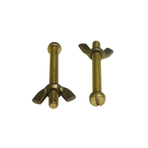 Perno de ala en T de latón con ojal, sujetador roscado, acabado autocoloreado, uso mecánico industrial - Product Image 2