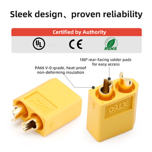 Xt60 <span class=keywords><strong>Connector</strong></span> Kabel Voor Rc Lipo Batterij Quadcopter Multicopter Mannelijke En Vrouwelijke Panel Mount Voor E-Bike Batterij Amass Xt60 - Product Image 3