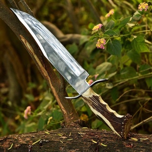 Couteau Bowie artisanal en acier inoxydable A&M ENTERPRISES, manche en bois de cerf, qualité industrielle, couteau utilitaire de survie, couteau de chasse professionnel - Product Image 3