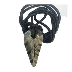 สร้อยคอจี้เหล็กไวกิ้งโบราณโบราณสร้อยคอสแตนเลสนอร์ดิกสร้อยคอวาลนัทสำหรับผู้ชาย - Product Image 1