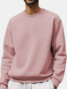 Custom Logo Hoodies Crew Neck Unisex 100% Cotton Thick Gsm Oversized <b>Sweatshirt</b> Embroidery Crewneck Blank Men <b>Sweatshirts</b> - Product Image 2