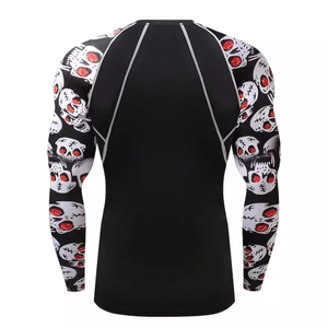 MMA Rash Guard Custom Printed Sublimation <b>Compression</b> <b>Shirt</b> BJJ Camouflaged <b>Mens</b> OEM Breathable Spandex/Polyester Fortleo - Product Image 3
