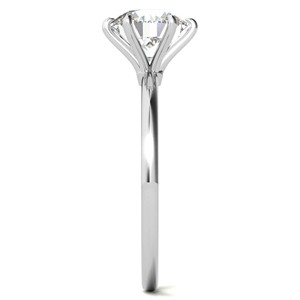 Custom 6 Claw Prong Round Brilliant Cut Moissanite Diamond <b>Ring</b> 925 Sterling <b>Silver</b> Engagement <b>Ring</b> for Her - Product Image 2