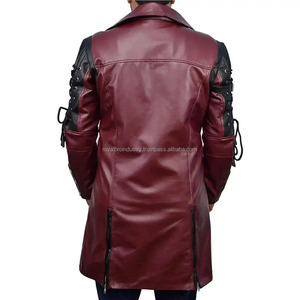 Chaquetas de motocicleta de estilo Punk para hombre, prendas de vestir de motociclista a la moda, cuero Regular, gótico, Vintage, PU, impermeable, frontal, liso, teñido - Product Image 3
