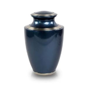 Urn for Funeral <b>Memorial</b> Engraved Purple Color Brass Cremation Urn with Keepsake & Candle Holder Elegant - Product Image 3