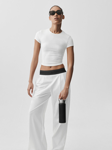 Women's Winter Loose Fit High Waist Yoga Joggers Straight Leg Casual <b>Pants</b> with Elastic Waist Eco-Friendly - Product Image 2