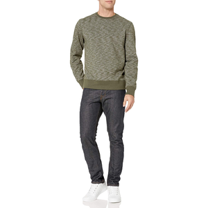 Sweat-shirt à col rond pour homme en mélange olive - Pull en molleton tricoté de qualité supérieure - Sweat-shirt tendance décontracté style urbain - Product Image 5