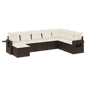 Conjunto de Sofás Modulares Grandes de Ratán PE Marrón para Jardín, Elegante Espacio de Vida al Aire Libre - Product Image 2