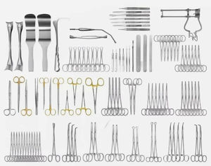 Ensemble d'instruments chirurgicaux de laparotomie en acier inoxydable de qualité supérieure, 104 pièces, kit de chirurgie abdominale de base, réutilisable, certifié CE, pour hôpital - Product Image 2