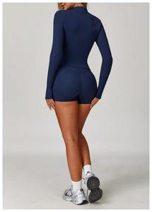 Ensembles de sport pour femmes : soutien-gorge de sport à bretelles halter et shorts de yoga côtelés sans coutures - Product Image 6