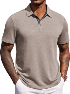 Camisa Polo Personalizada para Hombre con Cuello en Contraste, Manga Corta, Transpirable, Lisa, Informal, Uniforme de Golf o Trabajo, OEM ODM, Ropa al por Mayor para Hombre - Product Image 1