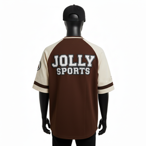 Camiseta de béisbol para hombre, estilo panel, con tejido de poliéster que absorbe la humedad, logotipo personalizado, 100% algodón, corte holgado, estampada. - Product Image 2