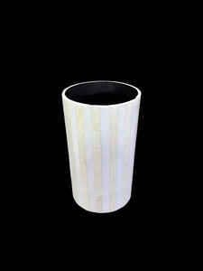 Ensemble de 3 pots et jardinières modernes en os et résine à motifs roses, écologiques, pour la décoration intérieure et la décoration des plantes - Product Image 5