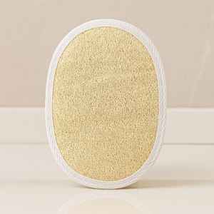 Éponge exfoliante pour le corps en loofah et éponge naturelle avec sangle de maintien |   Éponge exfoliante pour le bain et la douche, écologique |   Spa biodégradable - Product Image 3