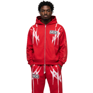 <b>Bleach</b> Effect Design Full Zip Hoodies for Men Cotton Fleece Heavyweight Oversized Streetwear Custom Logo Hoodie Wholesale - Product Image 4