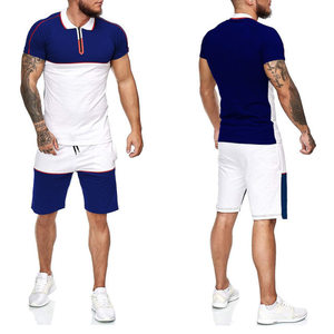 Men's <b>Red</b> Crew Neck T-<b>Shirt</b> and Black Shorts Set Casual Solid Breathable Sporty Summer Workout Wear - Product Image 2
