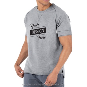 Por encargo en blanco hombres camisetas de cuello redondo camisetas para Fitness precio bajo al por mayor de algodón deportes camisas de manga corta - Product Image 3