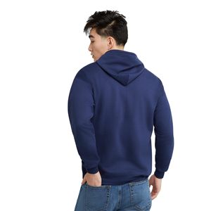 Sweat à capuche zippé personnalisé pour l'hiver, 100% coton molletonné, fermeture éclair YKK, coupe ample, décontracté, bleu marine, haute qualité, HYSAF APPARELS CO - Product Image 4