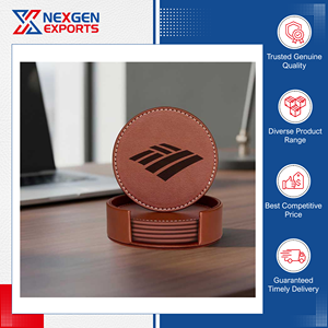 Sous-verres en cuir PU de qualité supérieure, design attrayant, les plus vendus, pour usage en restaurant, avec logo personnalisé en commande en gros - Product Image 3