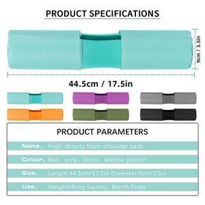 Coussin de protection en mousse personnalisé pour haltères, multicolore, protège-épaules, housse portable pour barre de squat, accessoire d'entraînement de fitness pour la gym - Product Image 3