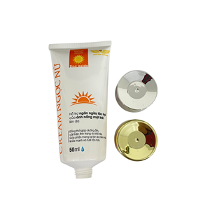 White PE Cosmetic Plastic Tube Screw Cap <b>Cream</b> Lipstick Matte Packaging Container Custom Printing 50ml <b>Sun</b> Care - Product Image 1