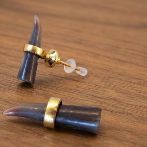 Novelty Shape Brass Cabinet Knob Buffalo Horn Style Handle Drawer <b>Door</b> Pull Eclectic Design Furniture Hardware - Product Image 5