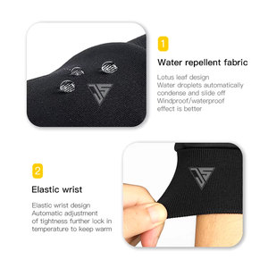 Hot Selling Ski Gloves 100% Polyester Waterproof <b>Fabric</b>,Reflective <b>Strips</b>,Silicone Non Slip Palms Hand Warm Skiing Gloves Cold - Product Image 4