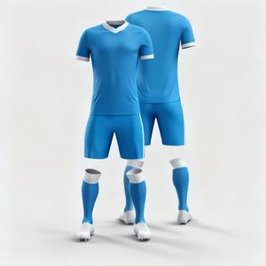 ชุดทีมฟุตบอลสมัยใหม่ขายส่ง |   ไซส์ผู้ชาย ผู้หญิง และเยาวชน |   ชุดเสื้อฟุตบอลสีน้ำเงินสำหรับฝึกซ้อม น้ำหนักเบา แห้งเร็ว - Product Image 1