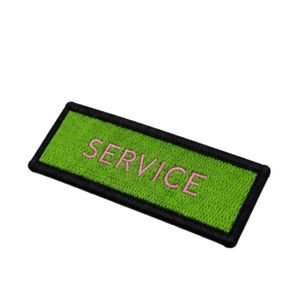 Badge brodé en chenille vert et rose avec attache magnétique, personnalisable pour vestes, sacs et vêtements - Product Image 6